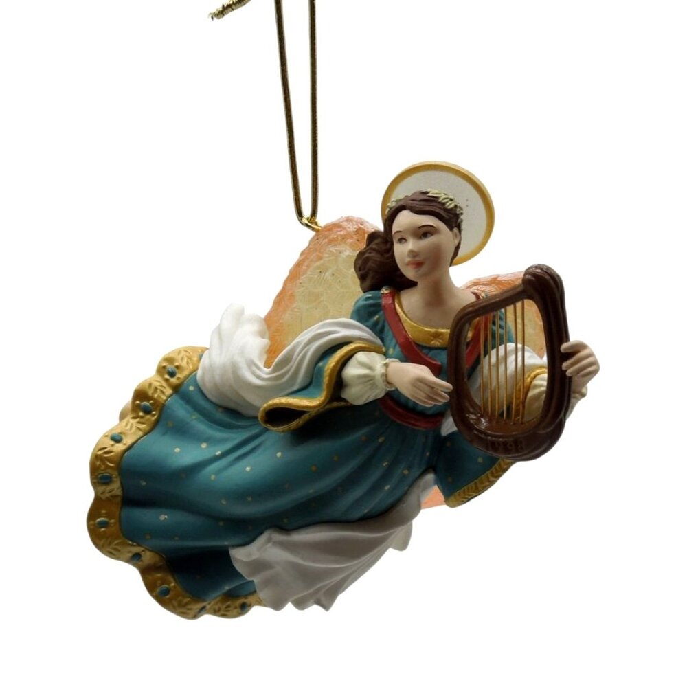 HALLMARK Angel Harp Keepsake Ornament in Box Holiday Decor Vintage 1998